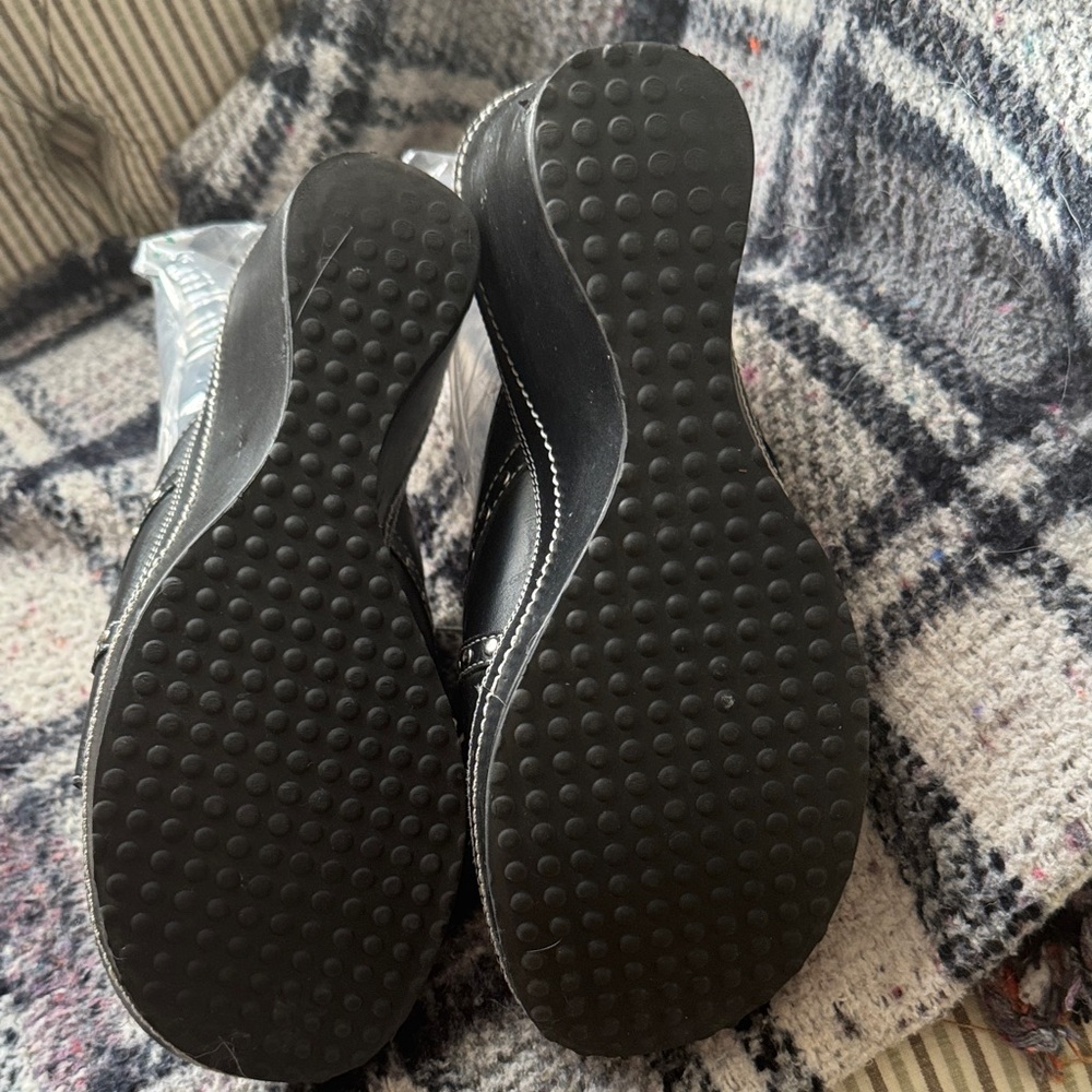 Harley Davidson Black Studded Wedges - Picture 8 of 13